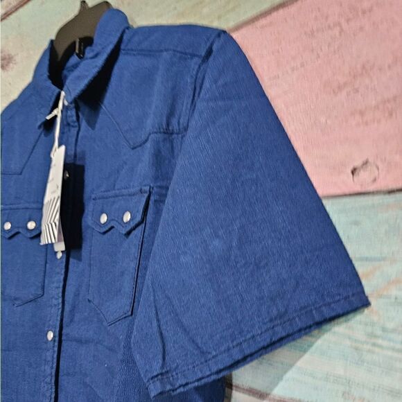 Women's Sandrine Roae x Free People Button Down Denim Shirt - Picture 3 of 4